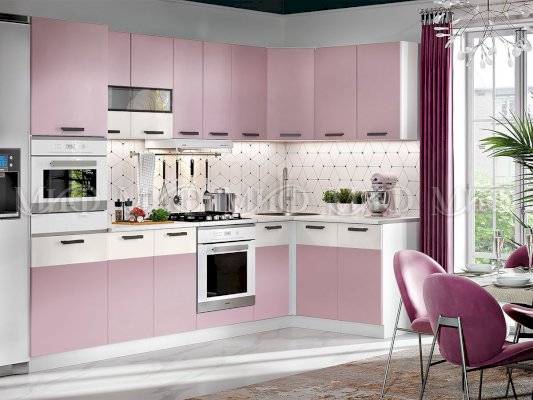 Модульная кухня Рио Розовый