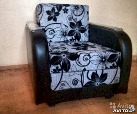 Кресло-кровать с евробоковушками мешковина