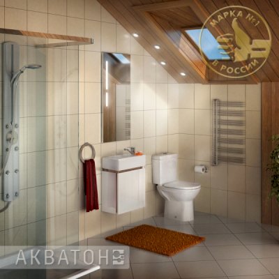 Набор мебели для ванной комнаты Эклипс 46 М, цвет Эбони светлый 