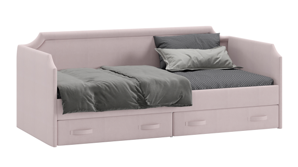 Кровать с мягкой обивкой и ящиками Кантри Тип 1 ТД-308.12.02