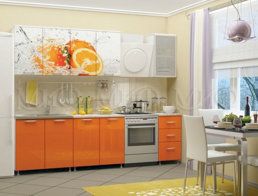 Кухня с фотопечатью Апельсин